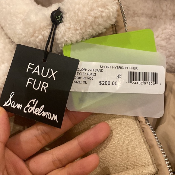 Sam edelman mix media puffer faux fur jackets - Picture 7 of 7